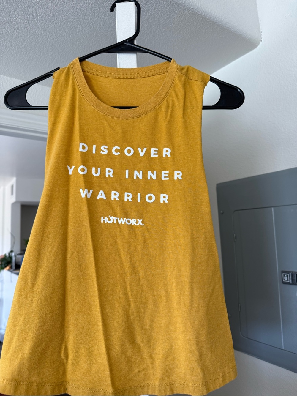 Hotworx Mustard Yellow Muscle Tank - Discover Your Inner Warrior